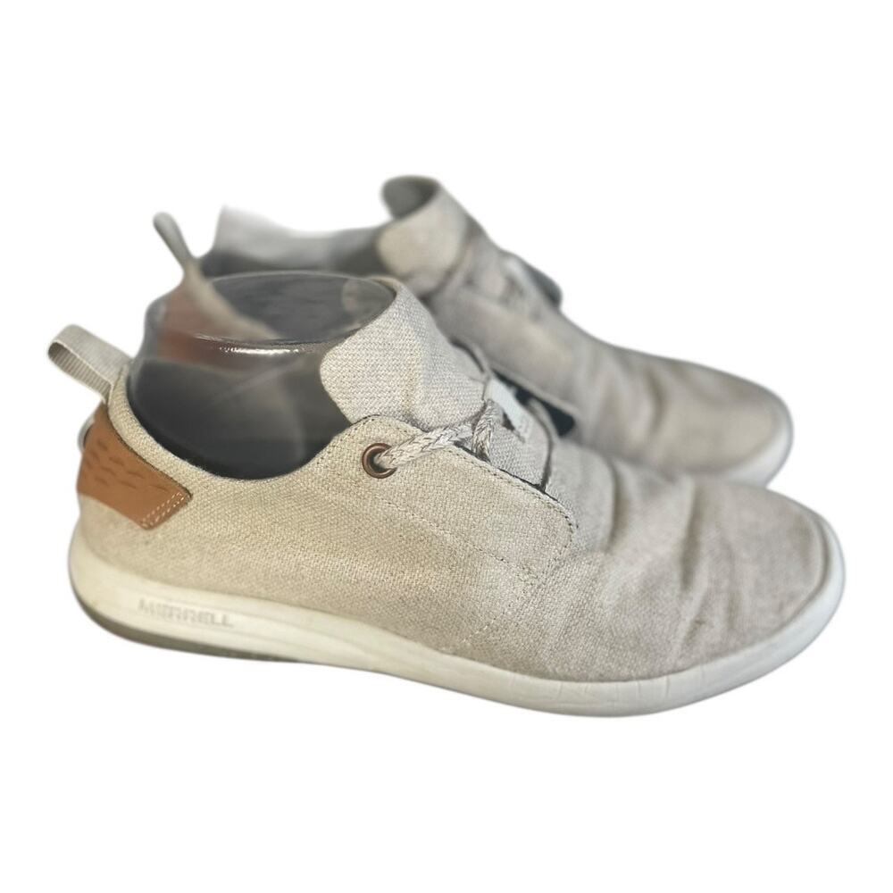 Merrell Women’s Gridway Canvas Natural Beige Sneakers Size-6